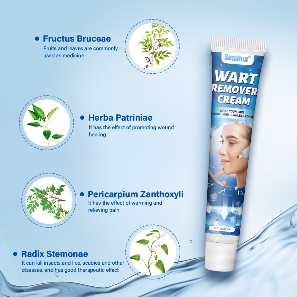Sumifun Wart Removal Cream For Common Warts Safe & Effective Skin Tag Remover for Body & Face - Image 2