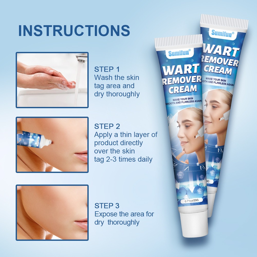 Sumifun Wart Removal Cream For Common Warts Safe & Effective Skin Tag Remover for Body & Face - Image 3