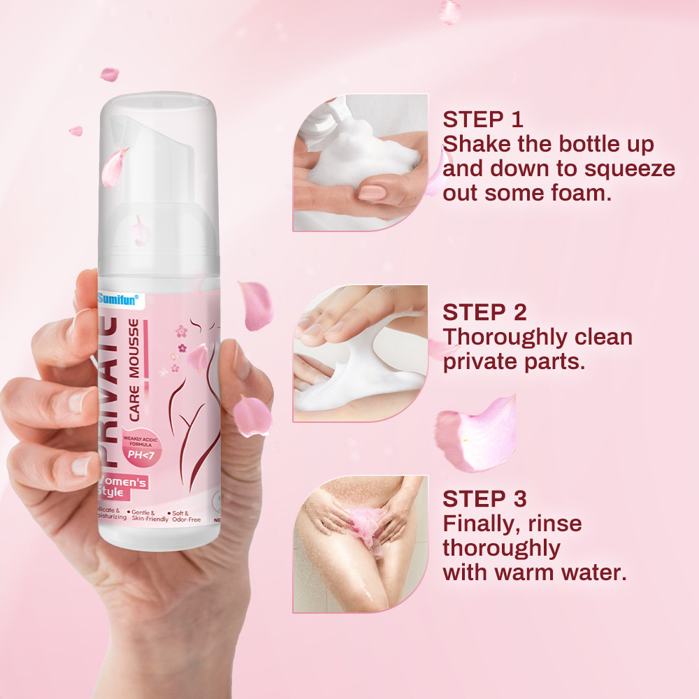 Sumifun Private Care Mousse 60ml | Women's Intimate Care Foam Cleanser | pH Balanced Botanical Formula | Daily Feminine Hygiene - Image 8