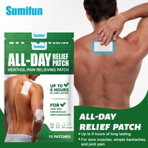 Sumifun Menthol Comfort Patch 10pcs | Cooling Body Patch | Self-Adhesive Comfort Patch | Daily Body Care Patch | External Use